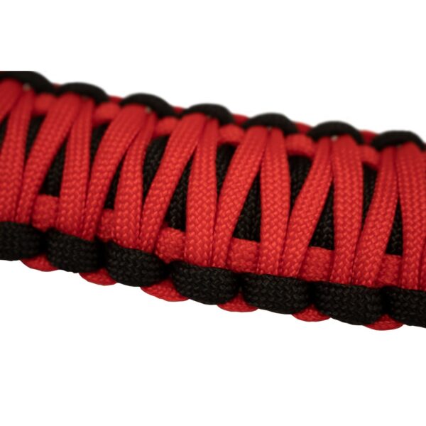 Heavy duty Red Paracord handle, High-quality Black nylon webbing, Heavy duty Paracord handle