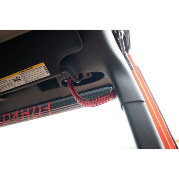 Heavy duty Red Paracord handle, High-quality Black nylon webbing, Heavy duty Paracord handle