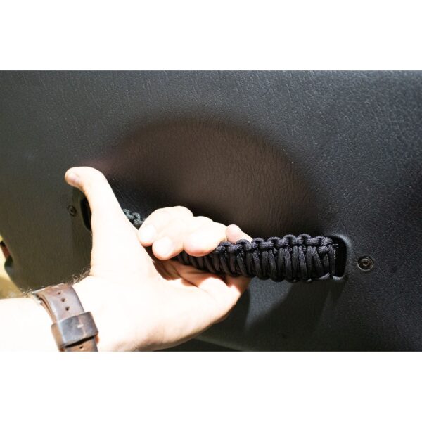 Sold as a pair, Heavy duty 550lb Black ParaCord, High-Quality Black Nylon Webbing