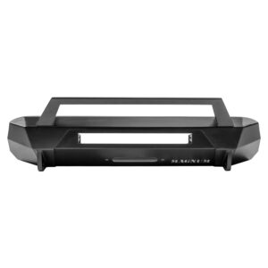 Magnum - FBM83TYN-RT - Front Stubby Winch Ready Bumpers Black Textured Alloy Steel - 16-23 Toyota Tacoma, Note: Fits All Models. Optional RT bar installed could cause interference with front facing camera and TSS equipped models