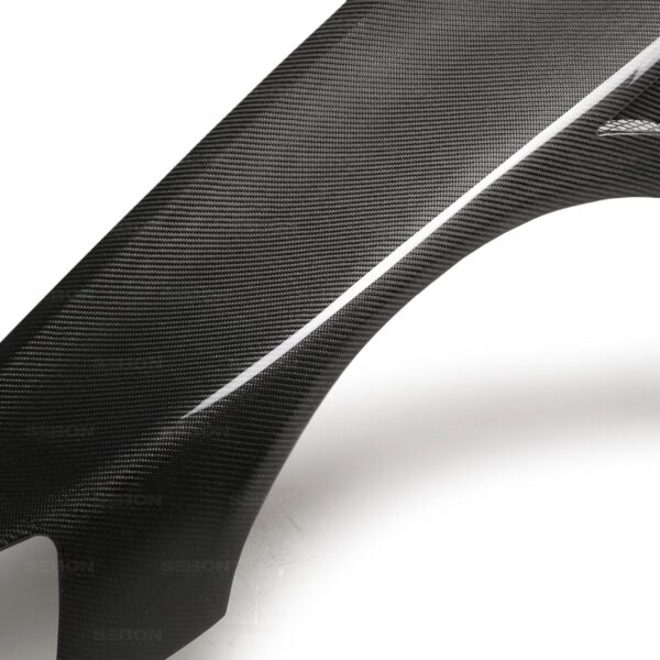 Seibon Carbon, FF0305MITEVO8, Carbon fiber fenders for 2003-2006 Mitsubishi Lancer EVO8 (10mm Wider)