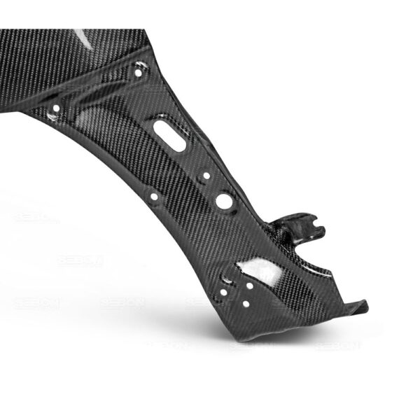 Seibon Carbon, FL0809MITEVOX-OE, OEM-style carbon fiber front lip for 2008-2015 Mitsubishi Lancer EVO X