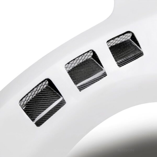 Seibon Carbon, FF16HDCV4-TT-GF, TT-style fiberglass fender for 2016-2020 Honda Civic 4 Dr