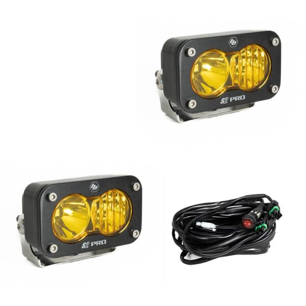 S2 Pro Black LED Auxiliary Light Pod Pair