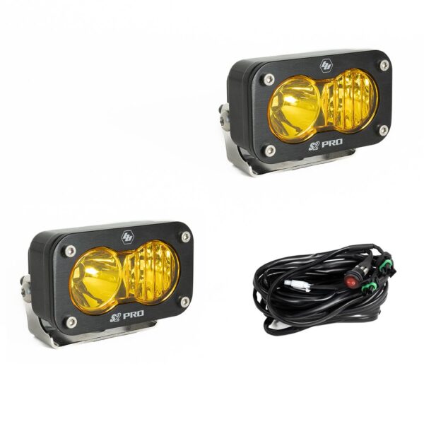 S2 Pro Black LED Auxiliary Light Pod Pair