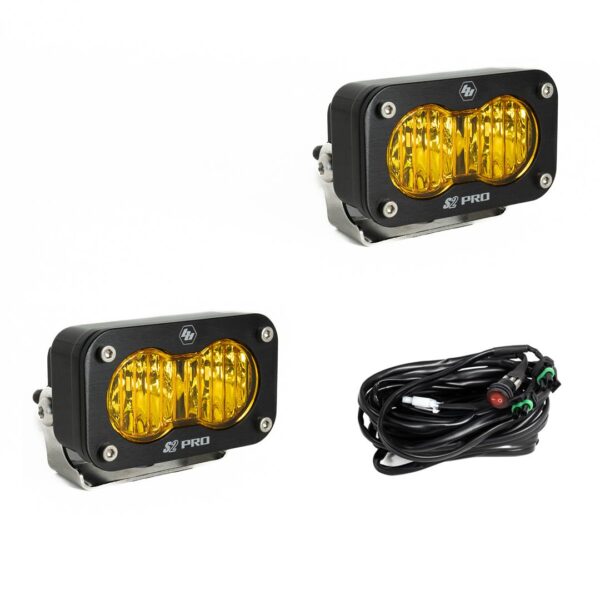 S2 Pro Black LED Auxiliary Light Pod Pair