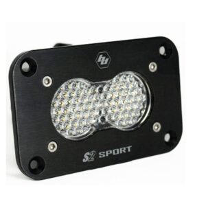 S2 Sport Black Flush Mount LED Auxiliary Light Pod