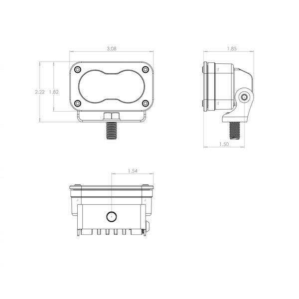 S2 Sport Black LED Auxiliary Light Pod Pair