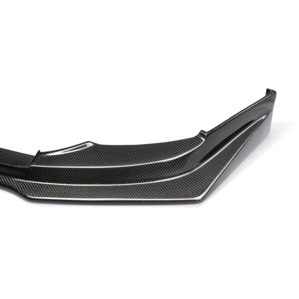 Seibon Carbon, FL0809MITEVOX-VR, VR-style carbon fiber front lip for 2008-2015 Mitsubishi Lancer EVO X