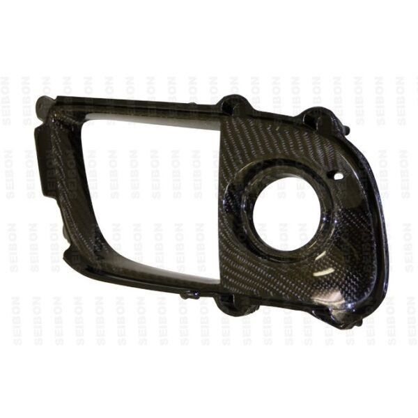 Seibon Carbon, FLS0809MITEVOX, Carbon fiber fog light surround for 2008-2015 Mitsubishi Lancer EVO X
