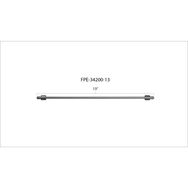 13" High Pressure Fuel Line (8mm x 3.5mm Line, M14x1.5 Nuts)