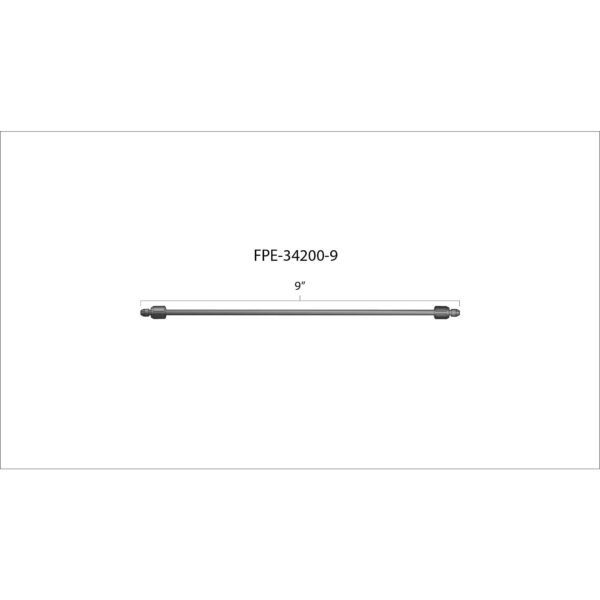 9" High Pressure Fuel Line (8mm x 3.5mm Line, M14x1.5 Nuts)