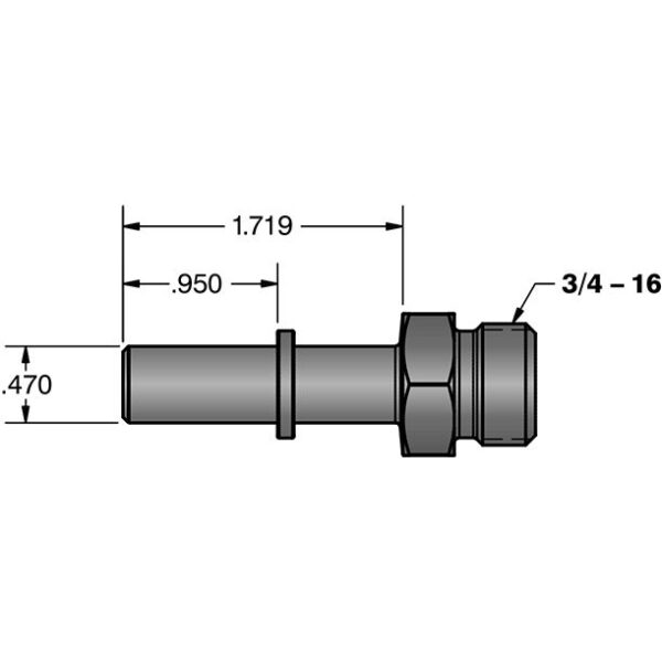 12mm Quick Connect to 3/4"-16 O-ring (-8 AN)