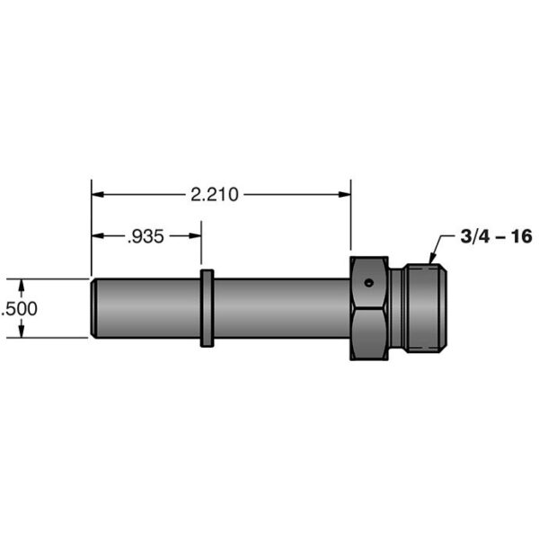 1/2" Quick Connect to 3/4"-16 O-ring (-8 AN)