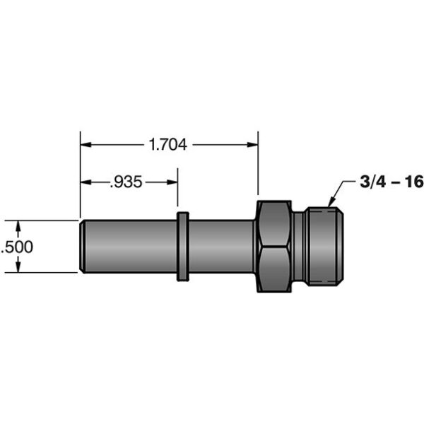 1/2" Quick Connect to 3/4"-16 O-ring (-8 AN)