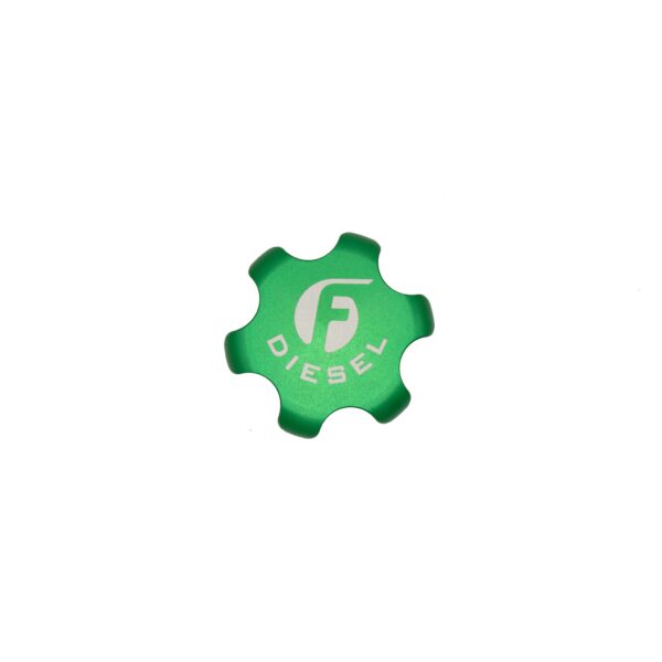 Fleece Performance Green Anodized Billet Fuel Cap for 2013-2018 Cummins