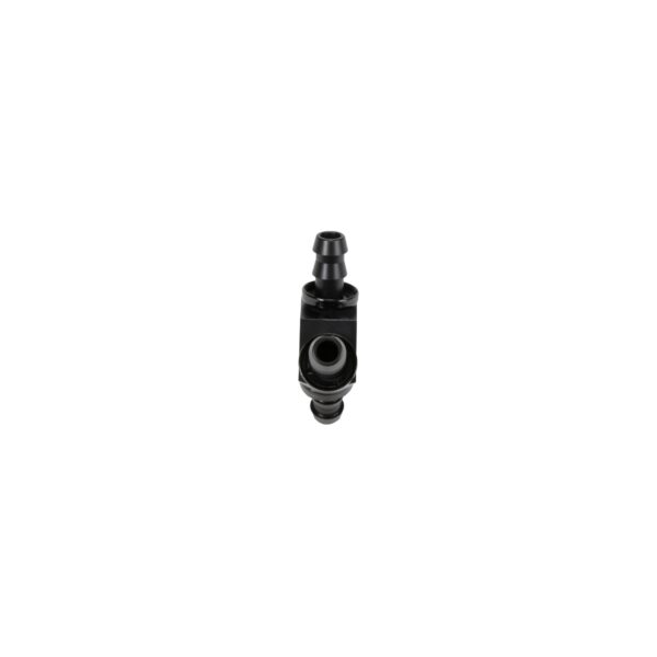 3/8" Black Anodized Aluminum Y Barbed Fitting (For -6 Pushlock Hose)