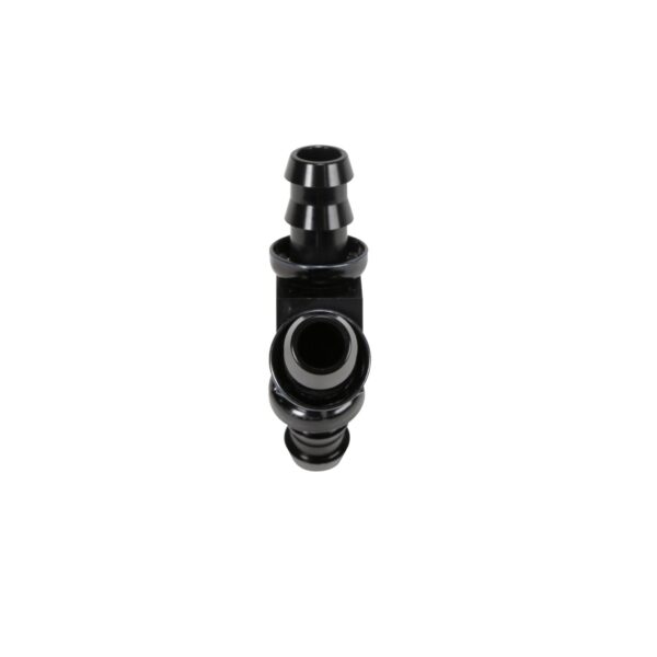 1/2" Black Anodized Aluminum Y Barbed Fitting (For -8 Pushlock Hose)