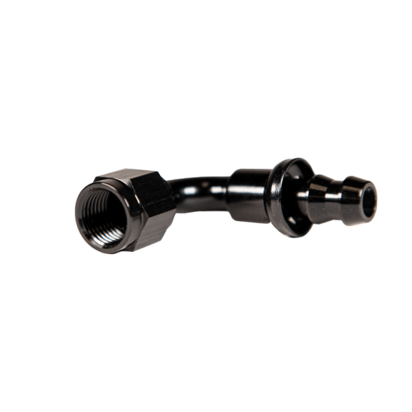 -10 90deg to Hose Barb Black