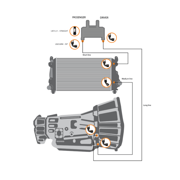 Allison Transmission Cooler Lines for 2001-2005 (LB7-LLY)