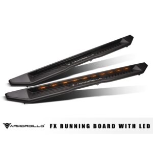 Armordillo 2010-2024 Toyota 4Runner FX Running Board w/ LED - Matte Black