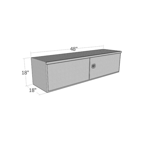 GXTX - HBD1848 - 18inch x 18inch x 48inchL HD Under Body, .100 thick diamond, barn door w/ 3 pt. latch