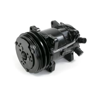 TSP A/C Compressor; Sanden 508 R134 V-Belt; Chrome with Black Clutch
