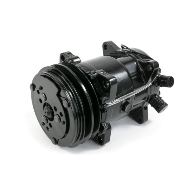 TSP A/C Compressor; Sanden 508 R134 V-Belt; Chrome with Black Clutch