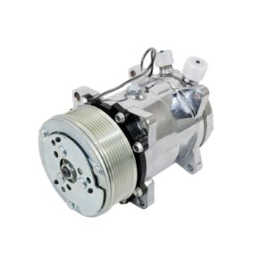 TSP A/C Compressor; Sanden 508 R134 Serpentine Belt; Chrome with Silver Clutch