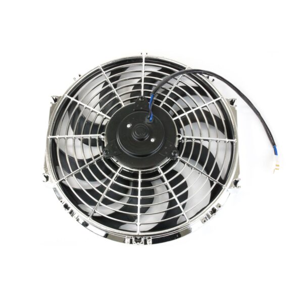 TSP Universal Radiator Fan; S-Blade; 12" Chrome