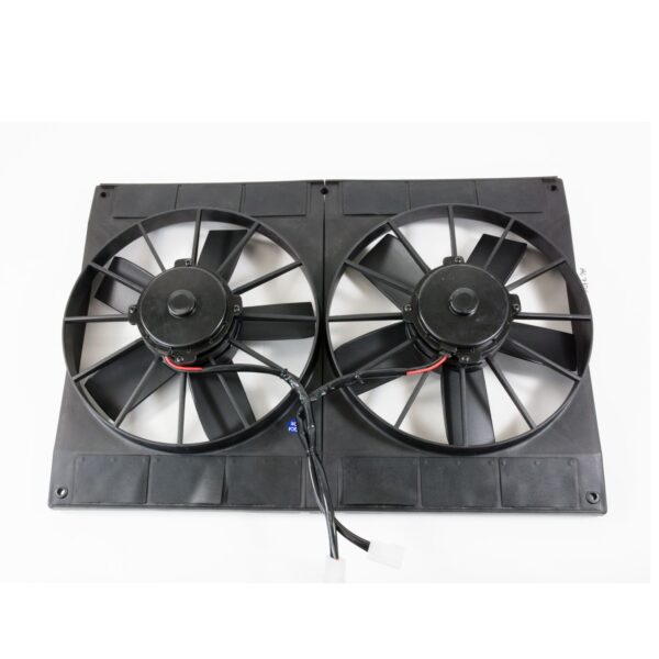 TSP Universal Dual Radiator Fan; Straight Blade; 11" Black