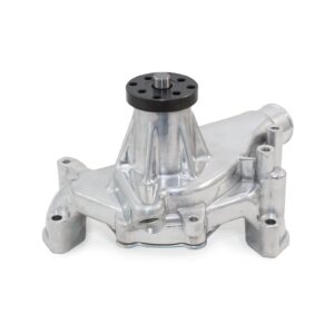 TSP Mechanical Water Pump; Aluminum; Polished; Chevrolet Small Block Long Neck