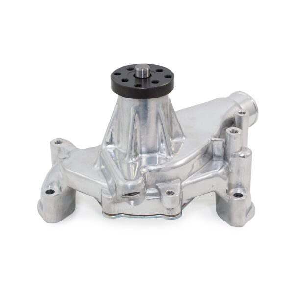 TSP Mechanical Water Pump; Aluminum; Polished; Chevrolet Small Block Long Neck