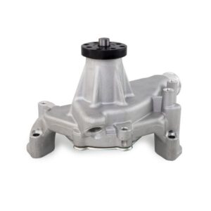 TSP Mechanical Water Pump; Aluminum; Satin; Chevrolet SB Long Neck; Reverse
