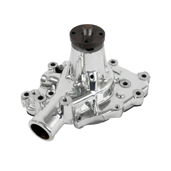TSP Mechanical Water Pump; Aluminum; Chrome; SBF (289; 302; 351W) P/S Outlet