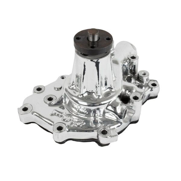 TSP Mechanical Water Pump; Aluminum; Chrome; SBF (289; 302; 351W) P/S Outlet