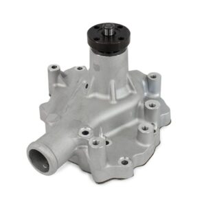 TSP Mechanical Water Pump; Aluminum; Satin; SBF (289; 302; 351W) D/S Inlet