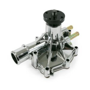 TSP Mechanical Water Pump; Aluminum; Chrome; Ford Small Block; Reverse