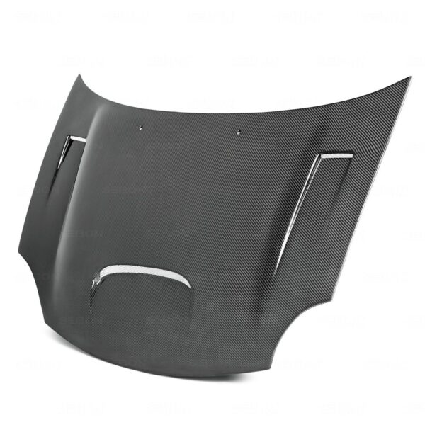 Seibon Carbon, HD0305DGNESRT4-DV, DV-style carbon fiber hood for 2003-2005 Dodge Neon SRT-4