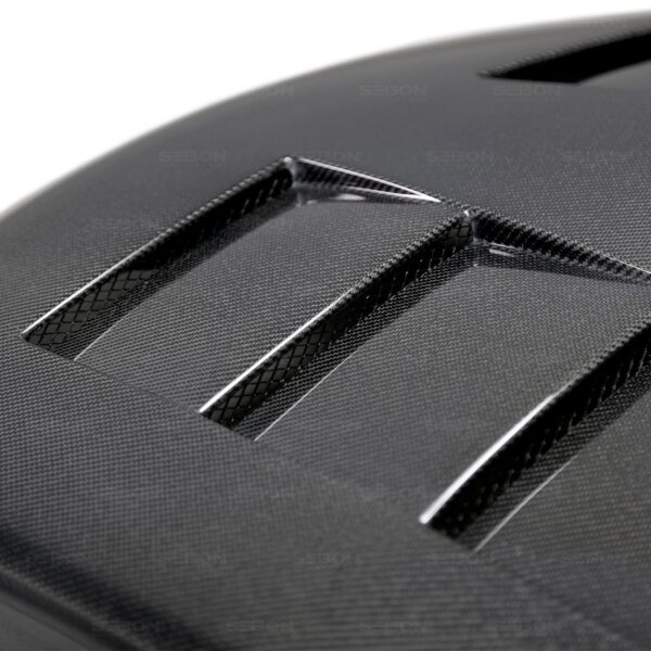Seibon Carbon, HD0305MITEVO8-TSII, TSII-style carbon fiber hood for 2003-2006 Mitsubishi Lancer EVO