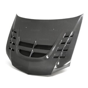 Seibon Carbon, HD0305MITEVO8-CWII, CWII-style carbon fiber hood for 2003-2006 Mitsubishi Lancer EVO