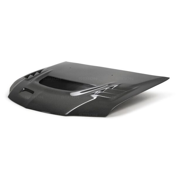 Seibon Carbon, HD0305MITEVO8-CW, CW-style carbon fiber hood for 2003-2006 Mitsubishi Lancer EVO