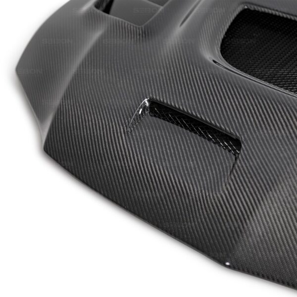 Seibon Carbon, HD0305MITEVO8-CW, CW-style carbon fiber hood for 2003-2006 Mitsubishi Lancer EVO
