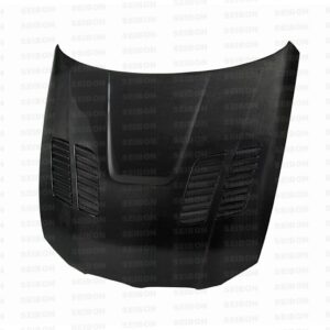 Seibon Carbon, HD0708BMWE922D-GTR, GTR-style carbon fiber hood for 2007-2010 BMW E92 2DR, pre LCI (Louvers are cosmetic - they do NOT vent air)