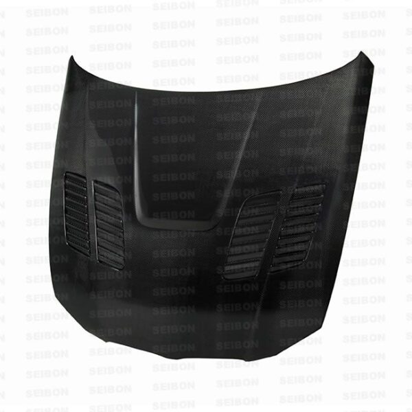 Seibon Carbon, HD0708BMWE922D-GTR, GTR-style carbon fiber hood for 2007-2010 BMW E92 2DR, pre LCI (Louvers are cosmetic - they do NOT vent air)