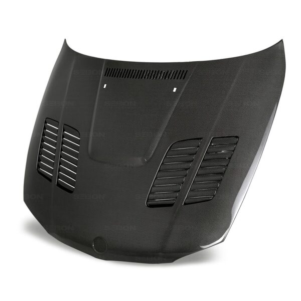 Seibon Carbon, HD0809BMWE822D-GTR, GTR-style carbon fiber hood for 2008-2012 BMW E82 2DR/HB