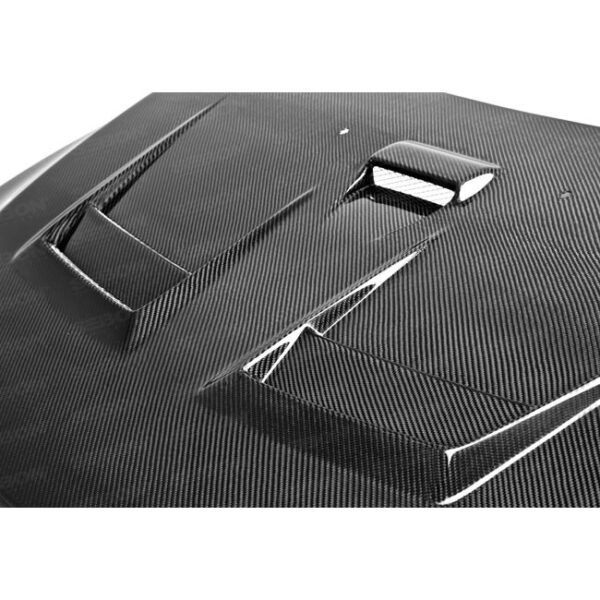Seibon Carbon, HD0809MITEVOX-DV, DV-style carbon fiber hood for 2008-2015 Mitsubishi Lancer EVO X