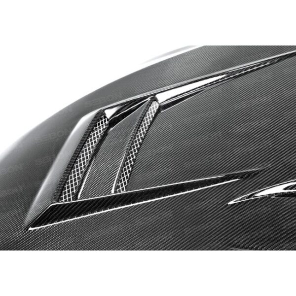 Seibon Carbon, HD0809MITEVOX-DV, DV-style carbon fiber hood for 2008-2015 Mitsubishi Lancer EVO X