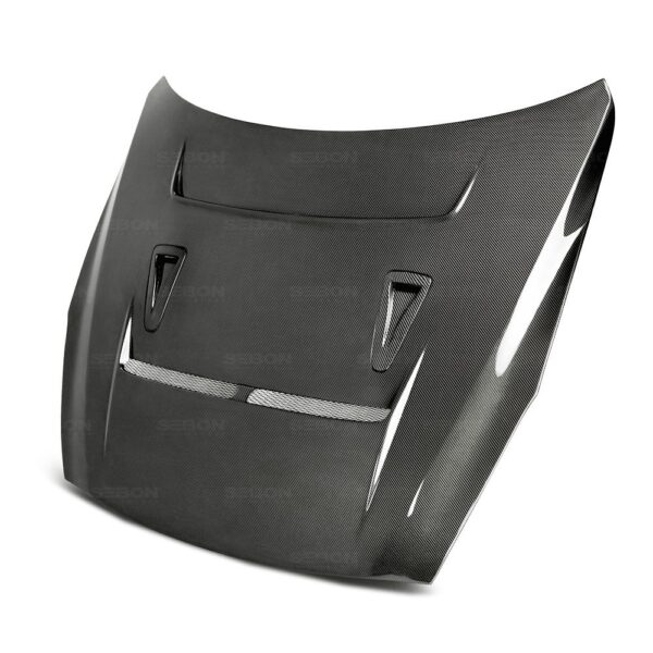 Seibon Carbon, HD0910NSGTR-DV, DV-style carbon fiber hood for 2009-2015 Nissan GTR
