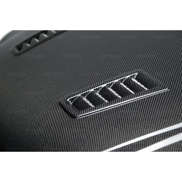 Seibon Carbon, HD1213FDFO-RS, RS-style carbon fiber hood for 2012-2014 Ford Focus